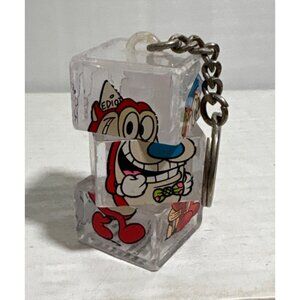 Nickelodeon Ren & Stimpy Keychain Cube 2" Vintage 1994
